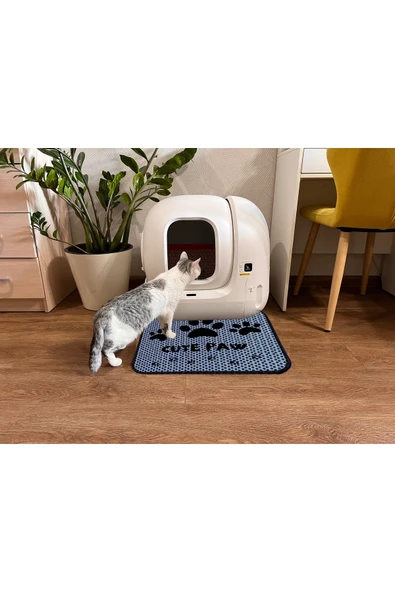 A 1968 AKTUNÇ TEKSTİL Elekli Tuvalet Önü Desenli Kedi Kumu Paspas 45 X 60 Cm ürün görseli