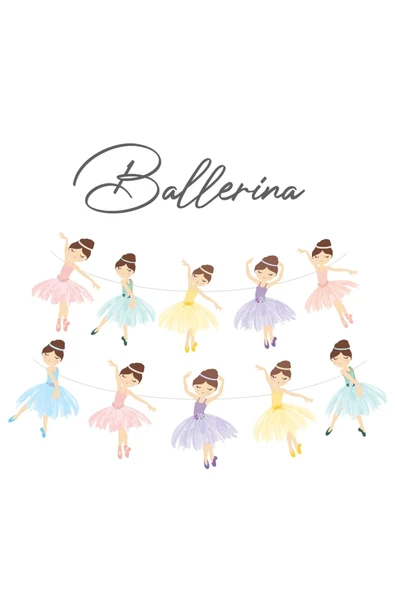 Big Party Kağıt Banner Balerin Temalı 10 Parça - Resim 2