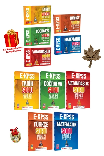 İndeks Akademi E-KPSS 2026 Video Ders Notları ve Soru Bankası Seti Tüm Dersler EKPSS (4 HEDİYELİ) ürün görseli