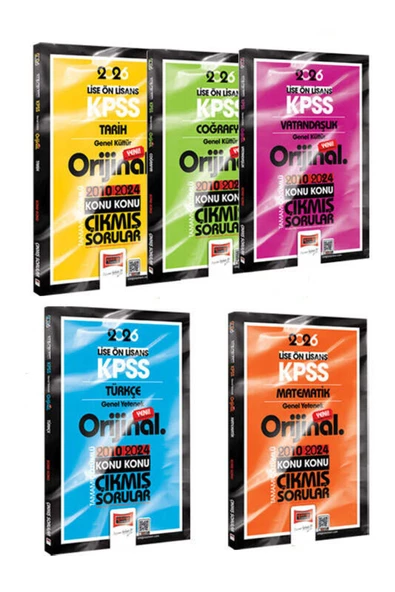 Yargı Yayınları Yargı 2026 KPSS Lise-Önlisans GK-GY Orijinal Tüm Dersler 2010-2024 Çıkmış Sorular Seti ürün görseli