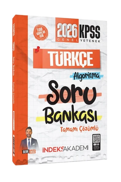 İndeks Akademi 2026 KPSS Türkçe Algoritma Tamamı Çözümlü Soru Bankası+Video Ders Notları-2 KİTAP-SET-Berk Ekici - Resim 2