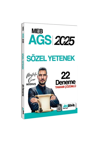 Hocawebde Yayınları HocaWebde Yayınları 2025 MEB AGS Sözel Yetenek Tamamı Çözümlü 22 Deneme Sınavı ürün görseli
