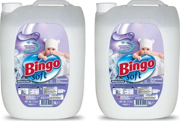 Bingo Soft Çamaşır Yumuşatıcısı Sensitive 2 x 5 L ürün görseli 1