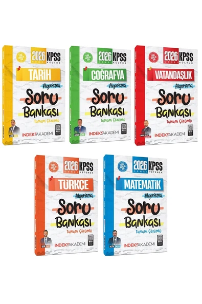 İndeks Akademi İndeks Akademi 2026 KPSS Genel Yetenek Genel Kültür Algoritma Soru Bankası 5 li Set İndeks Akademi Y ürün görseli