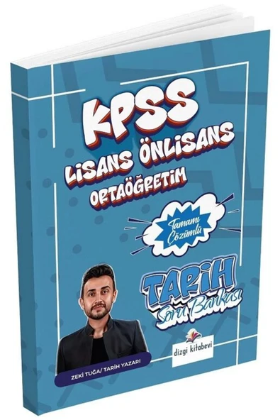 Dizgi Kitap KPSS Lise Ortaöğretim Ön Lisans Tarih Soru Bankası Çözümlü - Zeki Tuğa Yayın ürün görseli