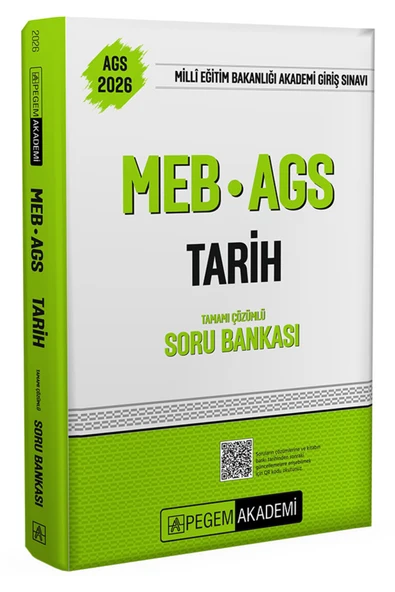 Pegem Akademi Yayıncılık 2026 MEB AGS Soru Bankası Tamamı Çözümlü Tarih ürün görseli