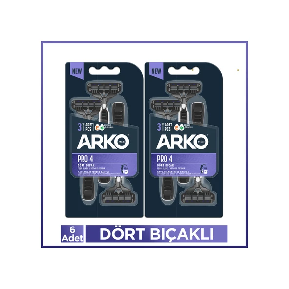 Arko Men Pro4 Dört Bıçaklı Tıraş Bıçağı 6 Adet ürün görseli 1