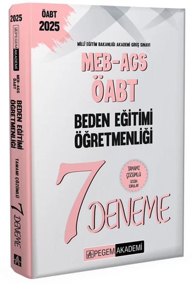 Pegem Akademi Yayıncılık 2025 MEB-AGS-ÖABT Beden Eğitimi Öğretmenliği Tamamı Çözümlü 7 Deneme ürün görseli