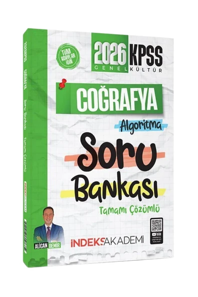 İndeks Akademi 2026 KPSS Coğrafya Algoritma Tamamı Çözümlü Soru Bankası+Video Ders Notu-2 KİTAP-SET- Alican Demir - Resim 2