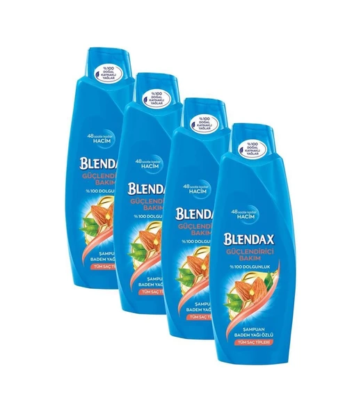 Blendax Güçlendirici Bakım Badem Yağı Özlü Şampuan 4 x 500 ML ürün görseli
