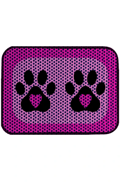 A 1968 AKTUNÇ TEKSTİL Elekli Tuvalet Önü Desenli Kedi Kumu Paspas 45 X 60 Cm - Resim 3