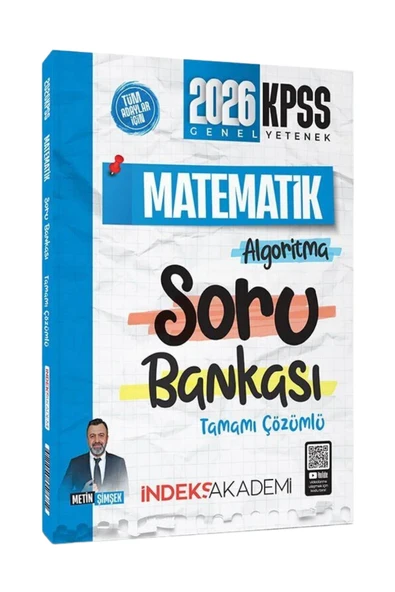 İndeks Akademi 2026 KPSS Matematik Algoritma Tamamı Çözümlü Soru Bankası+Video Ders Notu-2 KİTAP-SET-Metin Şimşek - Resim 2