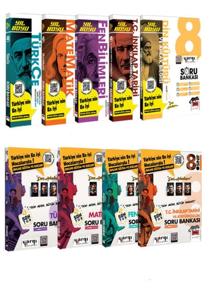 Yargı Yayınları Yargı Yayınları 8.Sınıf LGS Türkçe-Matematik-Fen-İnkılap-Din Yıl Boyu ve Son Tur Soru Bankası ürün görseli