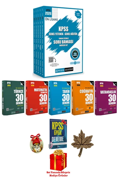 Pegem Akademi Yayıncılık Önlisans Kpss 2026 Soru Bankası Ve Deneme Seti & Sürpriz Hediyeler Ön Lisans Pegem - Resim 3