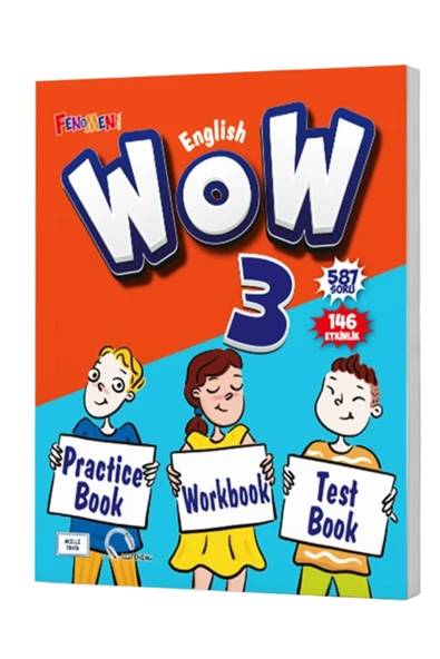 fenomen okul WOW 3 PRACTICE BOOK + WORKBOOK + TEST BOOK ürün görseli