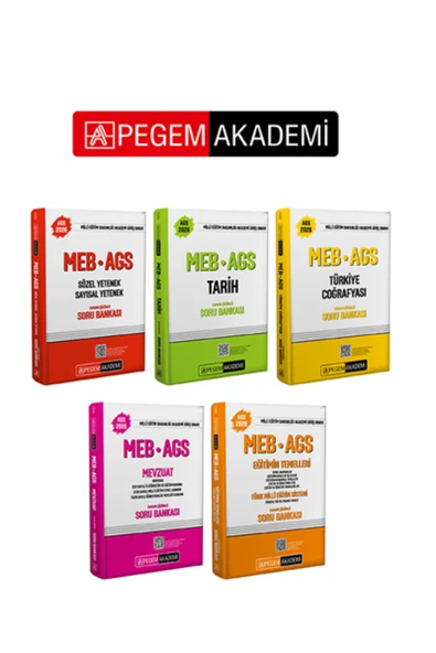 Pegem Akademi Yayıncılık PEGEM AKADEMİ 2026 MEB-AGS Soru Bankası Seti Tamamı Çözümlü (5.Kitap) ürün görseli