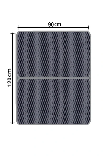 A 1968 AKTUNÇ TEKSTİL 3 XL PREMİUM GRİ KEDİ KUMU PASPASI 90 cm x 120 cm - Resim 2