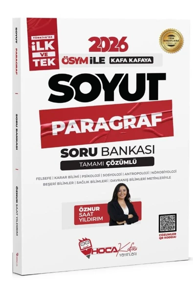 Hoca Kafası Yayınları Hoca Kafası 2026 KPSS TYT ALES DGS Soyut Paragraf Soru Bankası Çözümlü - Öznur Saat Yıldırım Hoca Ka ürün görseli