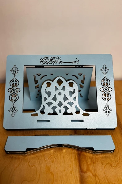 PeraMila Üç Kademeli Ahşap Rahle Kuran-ı Kerim & Kitap Okuma Standı Tablet Laptop Tutucu Nota Standı - Resim 2