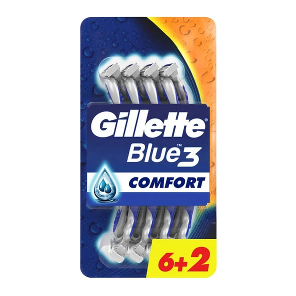 Gillette Tıraş Bıçağı Kullan At Blue3 Comfort 8'li ürün görseli 1