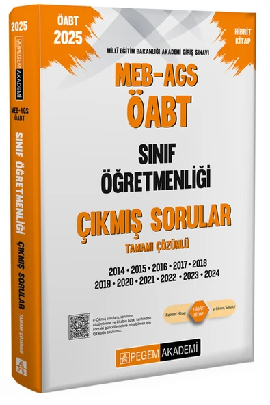 Pegem Akademi Yayıncılık 2025 MEB-AGS-ÖABT Sınıf Öğretmenliği Tamamı Çözümlü Çıkmış Sorular ürün görseli