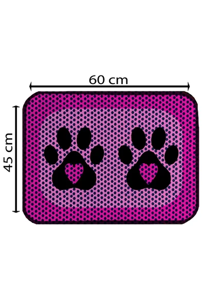 A 1968 AKTUNÇ TEKSTİL Elekli Tuvalet Önü Desenli Kedi Kumu Paspas 45 X 60 Cm - Resim 2