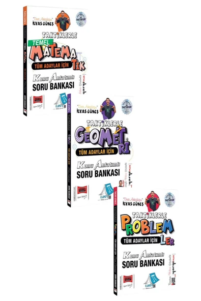 Yargı Yayınları Tüm Adaylar İçin Taktiklerle Temel Matematik-Geometri-Problemler Konu Anlat+Soru Bankası-3 KİTAP-SET ürün görseli