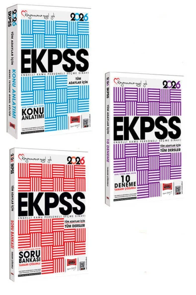 Yargı Yayınları Yargı Yayınları 2026 Tüm Adaylar İçin EKPSS GK-GY Tüm Dersler Konu-Soru-Deneme Seti (3 Kitap) ürün görseli