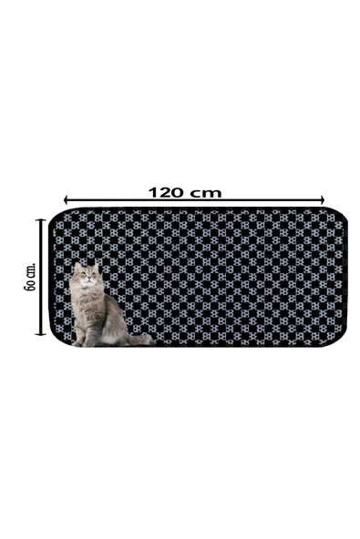 PeraMila XXL Büyük Boy Kedi Tuvaleti Önü Paspası Elekli / Wc Önü Desenli Kedi Kumu Paspas Yıkanabilir - Resim 3