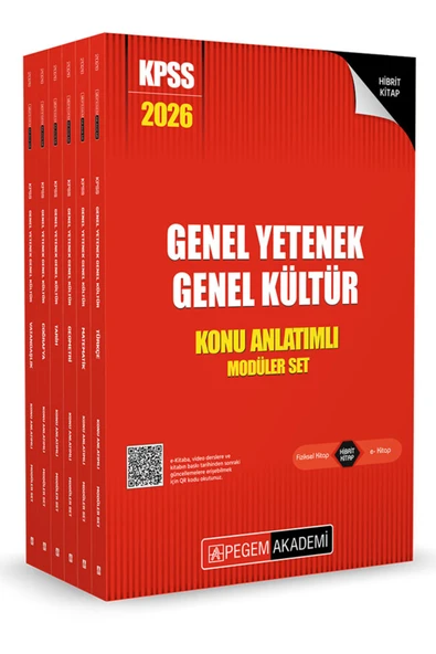 Pegem Akademi Yayıncılık 2026 KPSS Genel Yetenek Genel Kültür Lisans Konu Anlatımlı Modüler Set - (6 Kitap) ürün görseli