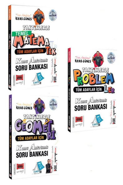 Yargı Yayınları Yargı Yayınları Tüm Adaylar İçin Taktiklerle Matematik - Geometri - Problemler Seti (3 Kitap) ürün görseli