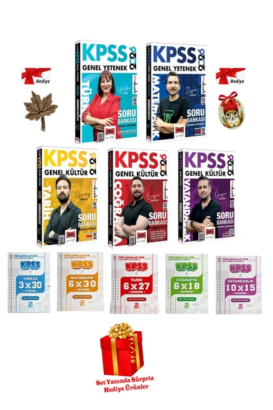 Yargı Yayınları 2026 KPSS Soru Bankası ve Deneme Seti Yargı Engin Eraydın İlyas Güneş (4 HEDİYELİ) ürün görseli