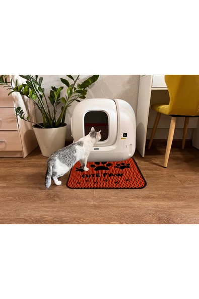 A 1968 AKTUNÇ TEKSTİL Elekli Tuvalet Önü Desenli Kedi Kumu Paspas 45 X 60 Cm ürün görseli