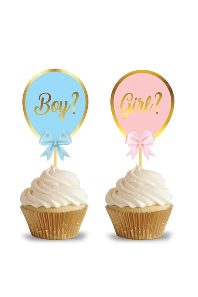 Big Party Cinsiyet Kürdan Varak Baskılı 10'lu - Resim 2