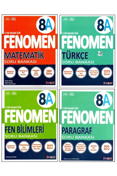 Fenomen Yayıncılık Fenomen 8. Sınıf Lgs Matematik Fen Türkçe Paragraf A Soru Bankası 4 Kitap ürün görseli