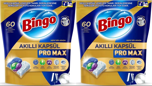 Bingo Akıllı Kapsül Pro Max Bulaşık Makinesi Deterjanı 120 Adet ürün görseli 1