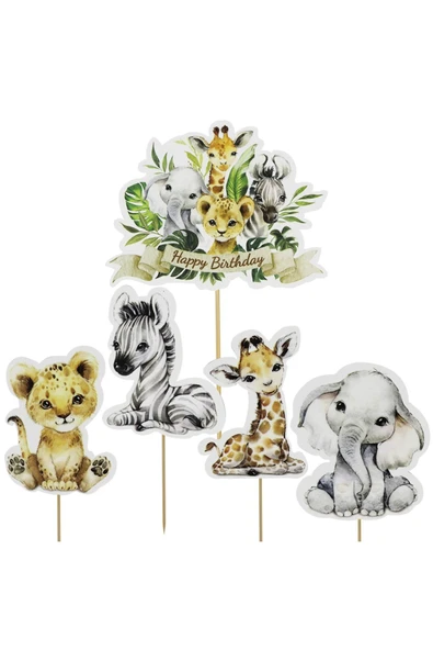 Big Party Kürdan Baby Animal Temalı 5 Li - Resim 2