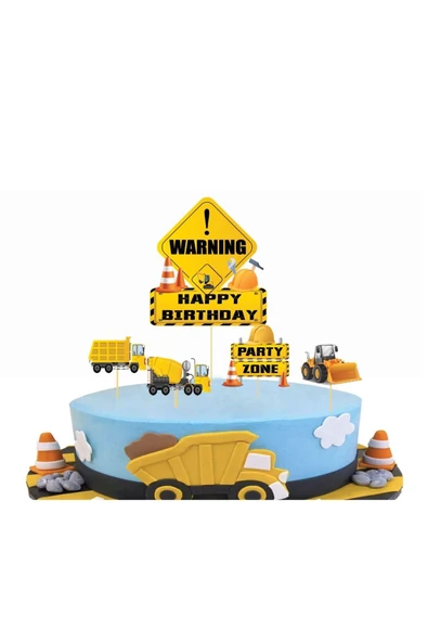 Big Party Kürdan Pasta Üstü İnşaat Temalı 5li ürün görseli