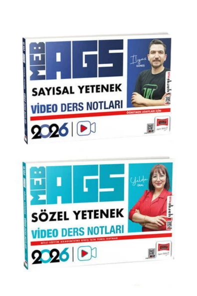 Yargı Yayınları 2026 MEB-AGS Öğretmen Adayları İçin Sayısal+Sözel Yetenek Video Ders Notları Seti-2 KİTAP-SET ürün görseli