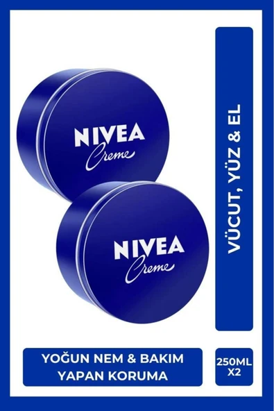 NIVEA Krem Teneke 250 Ml x2 Adet ürün görseli 1