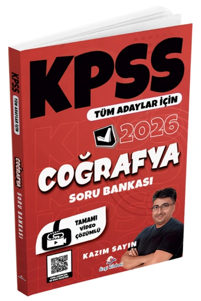 Dizgi Kitap 2026 KPSS Coğrafya Soru Bankası Çözümlü - Kazım Sayın Yayınları ürün görseli