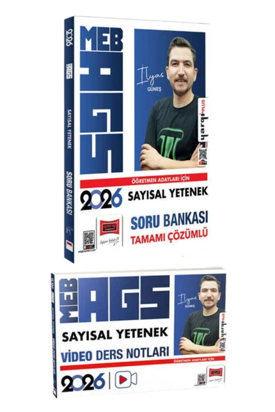 Yargı Yayınları 2026 MEB-AGS Öğretmen Adayları İçin Tamamı Çözümlü Sayısal Yetenek Soru Bankası+Video Ders-2 KİTAP ürün görseli