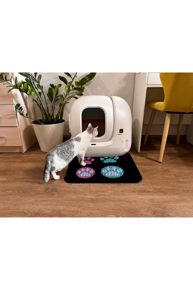 A 1968 AKTUNÇ TEKSTİL Elekli Tuvalet Önü Desenli Kedi Kumu Paspas 45 X 60 Cm ürün görseli