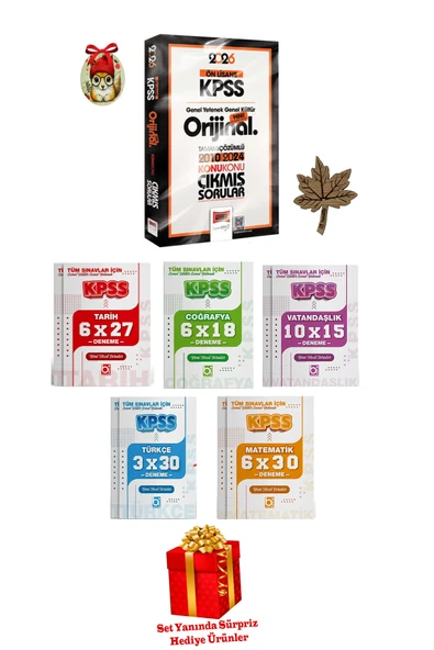 Yargı Yayınları 2026 KPSS Önlisans Orijinal Çıkmış Sorular ve 31 Deneme Tüm Dersler (4 Hediyeli) Ön Lisans ürün görseli