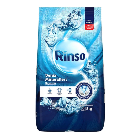 Rinso Toz Çamaşır Deterjanı Deniz Mineralleri Beyazlar 8 Kg ürün görseli