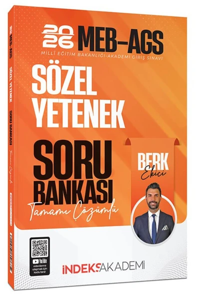 İndeks Akademi 2026 MEB-AGS Sözel Yetenek Soru Bankası Çözümlü - Berk Ekici Yayıncılı ürün görseli