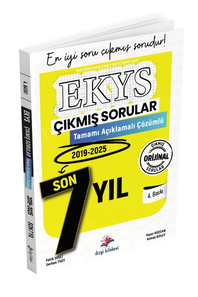 Dizgi Kitap MEB EKYS Müdür ve Müdür Yardımcılığı Tamamı Açıklamalı Son 7 Yıl Çıkmış Sorular Fatih Sesli 4. Baskı ürün görseli