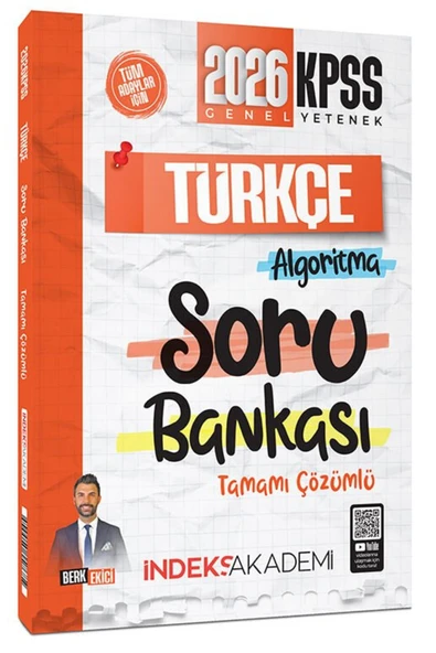 İndeks Akademi İndeks Akademi 2026 KPSS Türkçe Algoritma Soru Bankası Çözümlü - Berk Ekici İndeks Akademi Yayıncılı ürün görseli