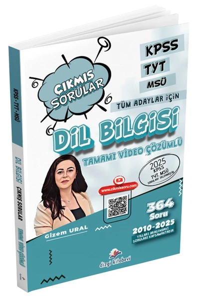 Dizgi Kitap Dizgi 2026 KPSS TYT MSÜ Dil Bilgisi Çıkmış Sorular Son 16 Yıl Çözümlü - Gizem Ural ürün görseli