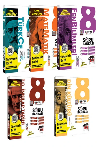 Yargı Yayınları Yargı Yayınları 8.Sınıf LGS 5 Ders 5 Kitap Yıl Boyu Soru Bankası Seti (5 Kitap) ürün görseli